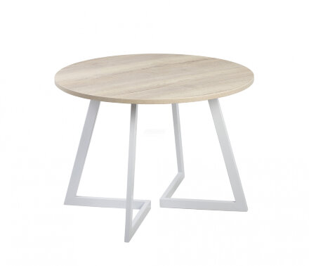 Стол раздвижной круглый Рим 940 опора белая 