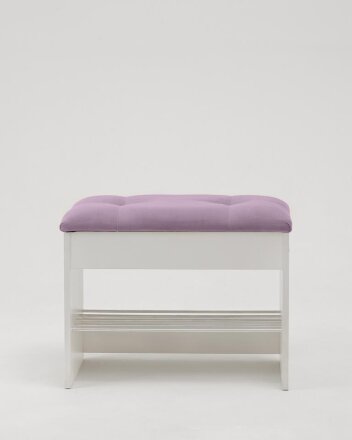 Тумба для обуви Лина, белый / мята 